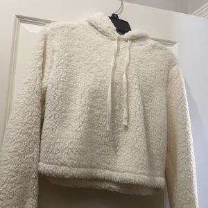 Cozy Sherpa Crop Hoodie